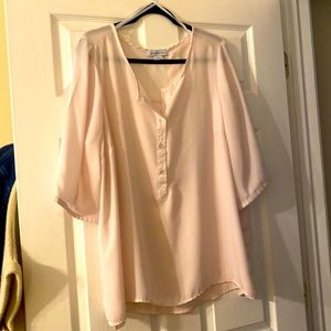 Blouse pink sheer